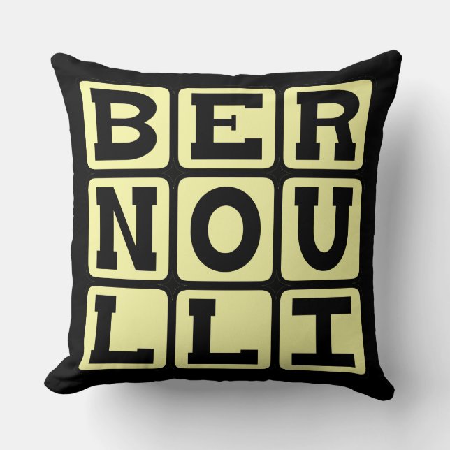 Coussin Daniel Bernoulli, du principe Bernoulli (Recto)