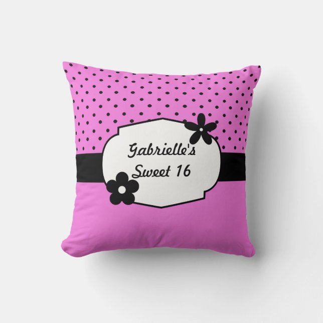 Coussin d'anniversaire de coutume du bonbon 16 (Recto)