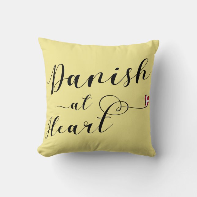 Coussin Danois À Heart Throw Cushion, Danemark (Recto)