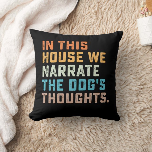 Coussin Dans Cette Maison Nous Racontons Les Pensées Du Ch (Couverture)
