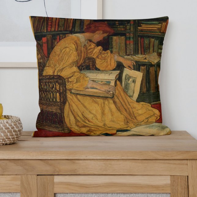 Coussin Dans la bibliothèque lecture (Créateur téléchargé)