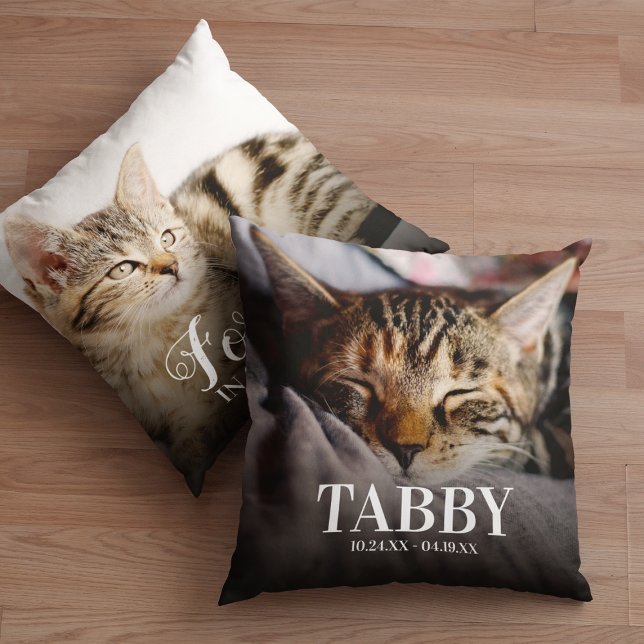 Coussin Dans l'amour Mémoire Pet Memorial Chat Hommage 2 P (Créateur téléchargé)