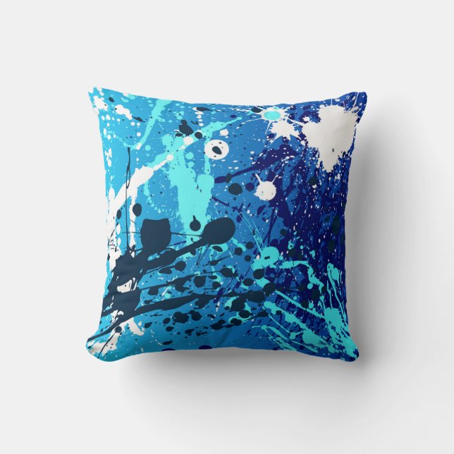 Coussin dans le style abstrait moderne pulvérisé (Recto)