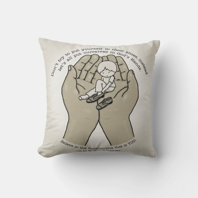 Coussin Dans les mains de Dieu (Recto)
