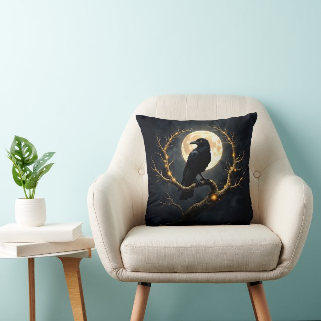 Coussin Dans les ténèbres de la nuit” – Le messager silenc (Chaise)