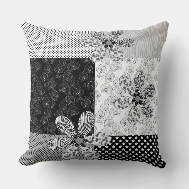 Coussin Dans motif rustique patchwork de couleurs multicol (Recto)