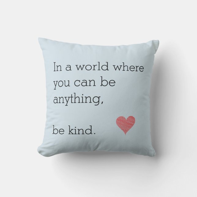 Coussin Dans un monde où U peut être quelque chose soit (Recto)