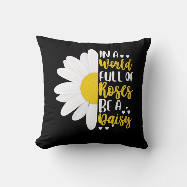 Coussin Dans Un Monde Plein D'Roses Être Un Fou (Recto)
