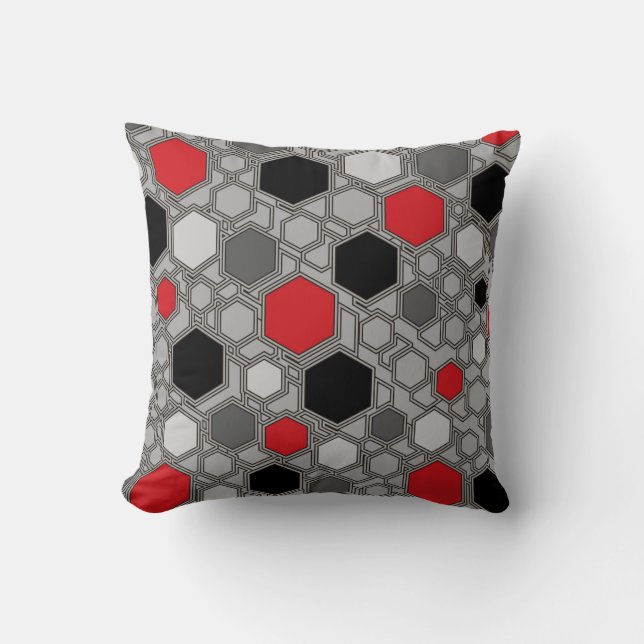 Coussin dans un style abstrait géométrique moderne (Recto)