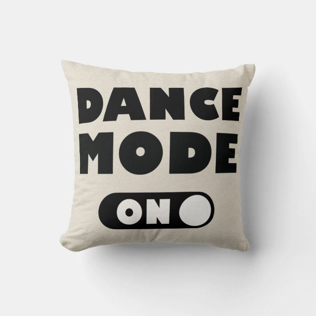 Coussin Danse activée Citation Tan / Gris (Recto)