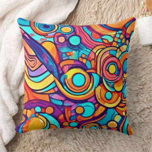 Coussin Danse colorée Joyeuse Chaotique
