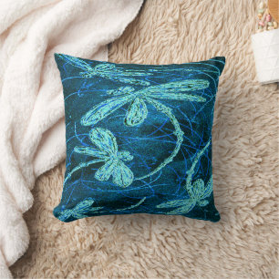 Coussin Danse de libellule Blue Tango