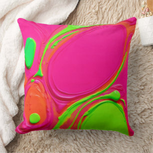 Coussin Danse de peinture liquide Neon