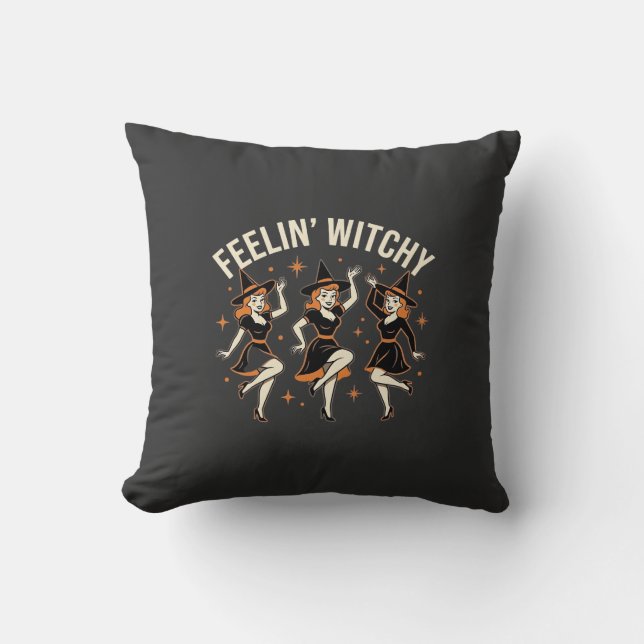 Coussin Danse de sorcière Halloween Feelin 'Witchy (Recto)