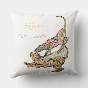 Coussin Danse des tigres Amour pour toujours Jeter l'oreil