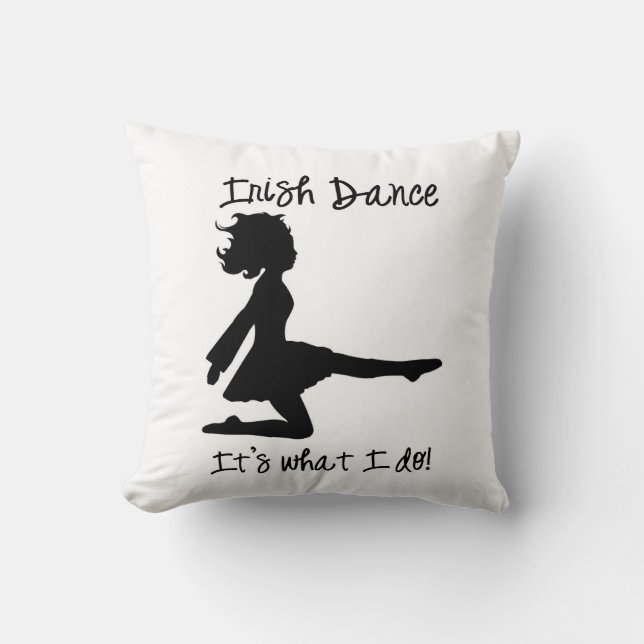 Coussin "Danse d'Irlandais : Est il ce que je fais !" (Recto)
