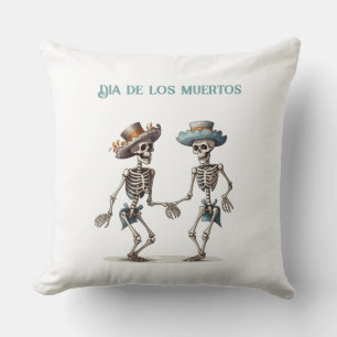 Coussin Danse Éternelle Dia de los Muertos Calaveras