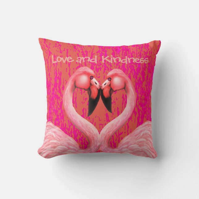 Coussin Danse Flamant rose (Recto)