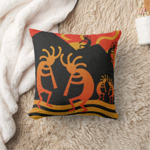 Coussin Danse Kokopelli Desert Design Sud-Ouest