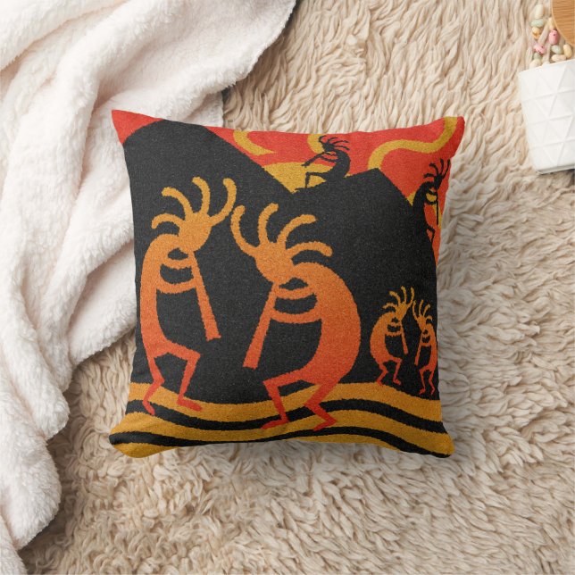 Coussin Danse Kokopelli Desert Design Sud-Ouest (Couverture)