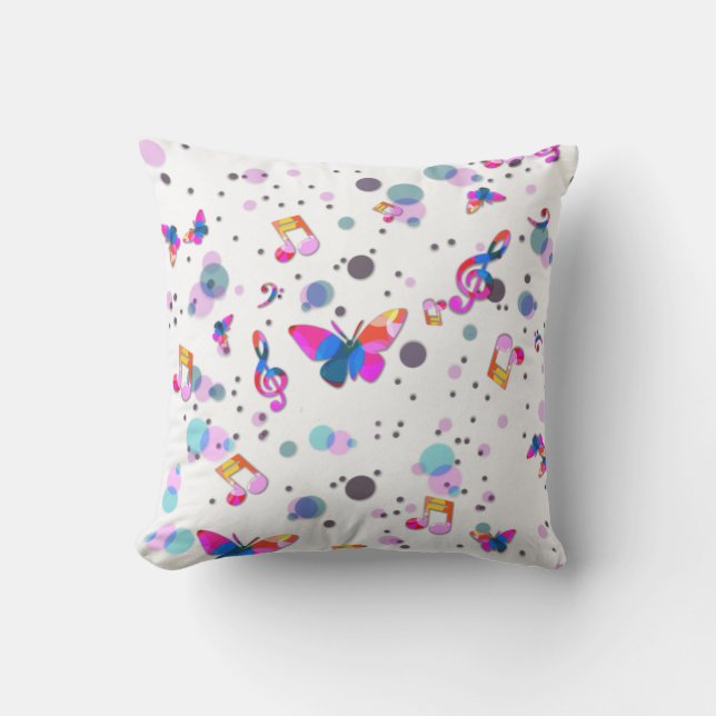 Coussin Danse Musique colorée (Recto)