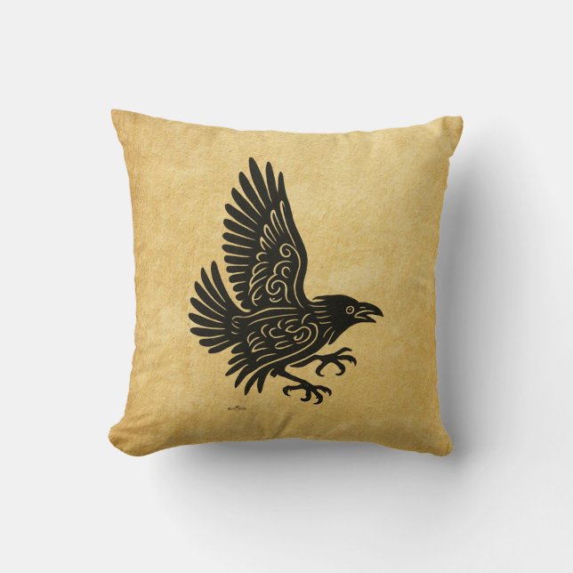 Coussin Danse Norse Raven (Recto)
