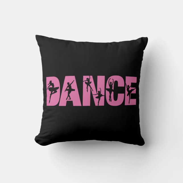 Coussin DANSE Rose avec coutures Ballerina (Recto)