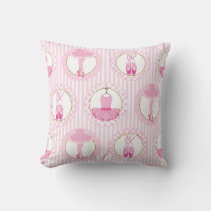 Coussin Danse rose de ballet - danseur de tutu de