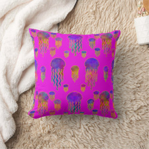 Coussin Danse sous-marine Rainbows Magenta