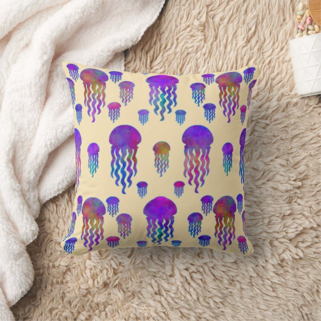 Coussin Danse sous-marine Rainbows soie (Couverture)