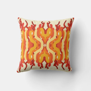 Coussin Danse Sunburst Explosion De Couleur Art Abstrait