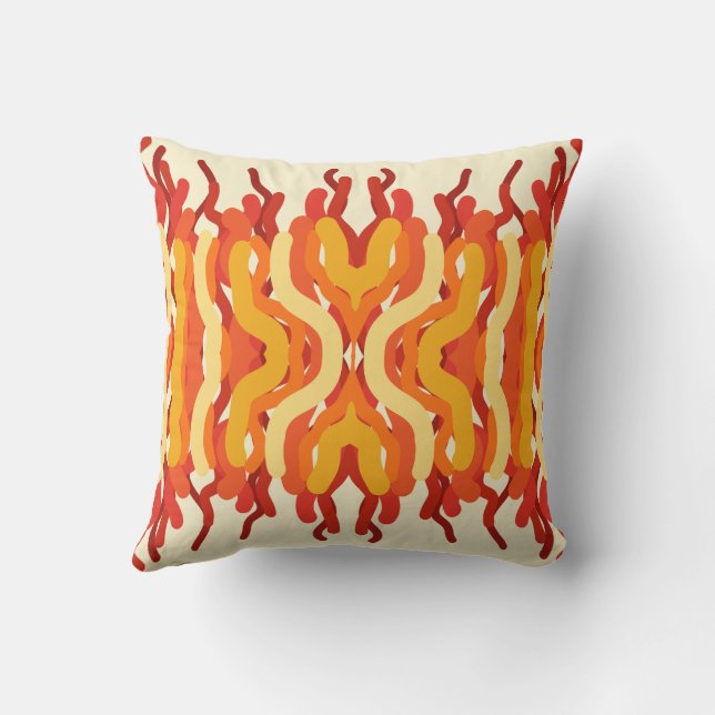 Coussin Danse Sunburst Explosion De Couleur Art Abstrait (Verso)