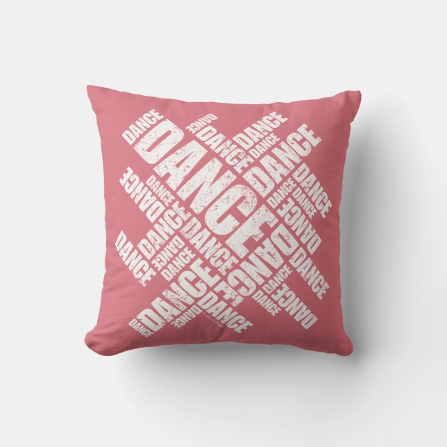 Coussin Danse typographique (déprimée) (Recto)