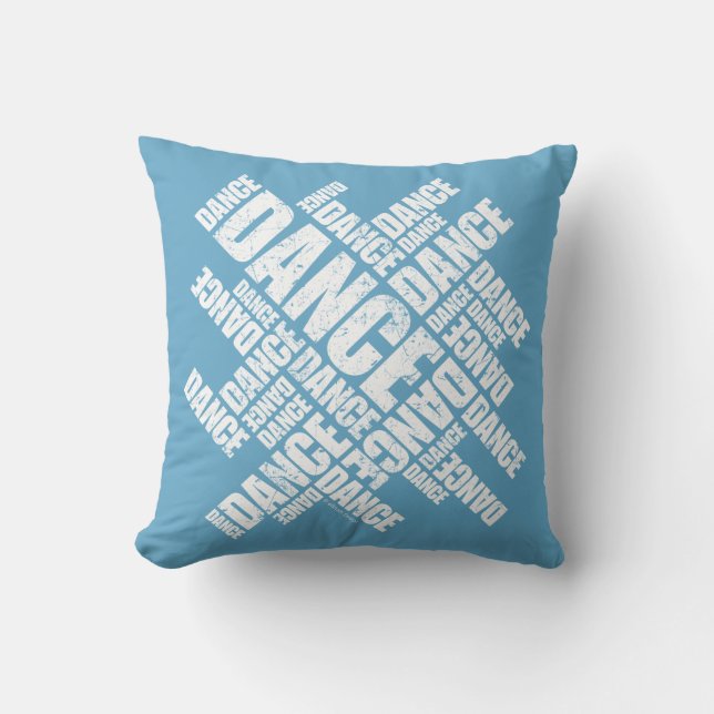 Coussin Danse typographique (déprimée) (Recto)