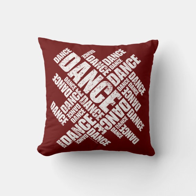 Coussin Danse Typographique (Détresse) (Recto)