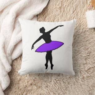 Coussin Danse violette Tutu Ballerina Considérant