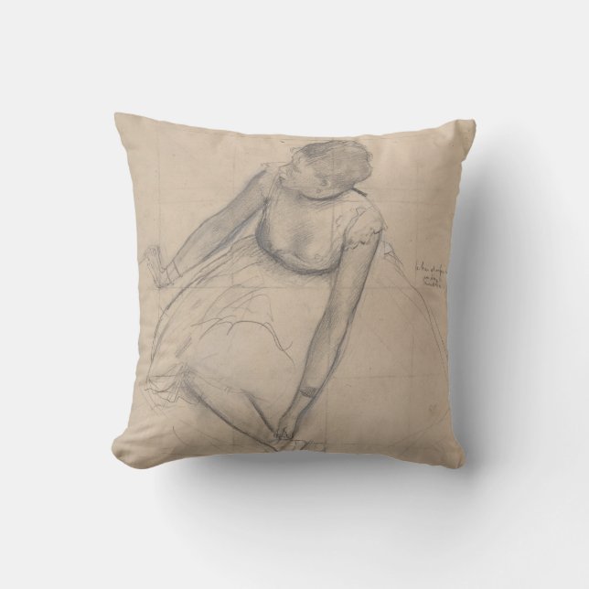 Coussin Danseur ajustant sa pantoufle (Recto)