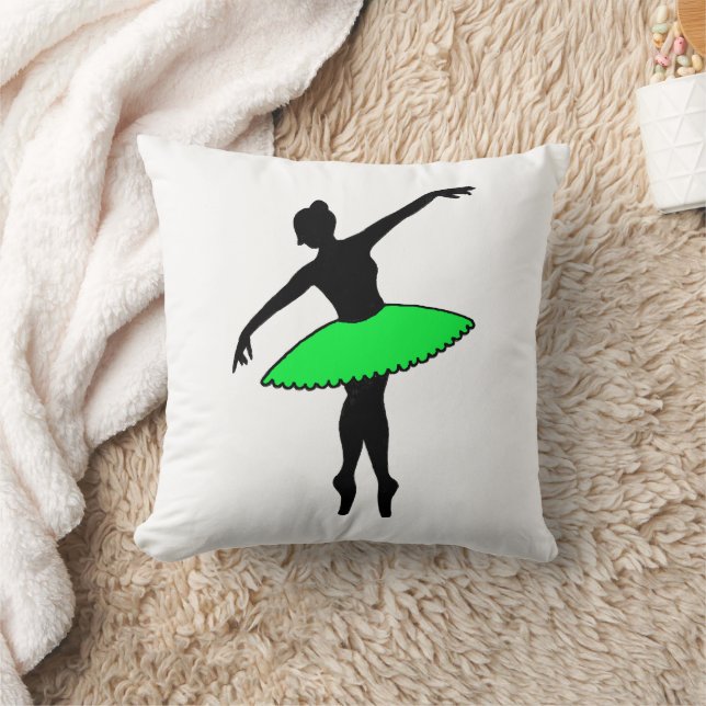 Coussin Danseur Ballet Tutu Vert Ballerina Danser Enseigna (Couverture)