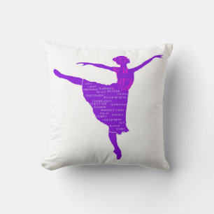 Coussin Danseur de ballet violet Nouvelle année Weshion