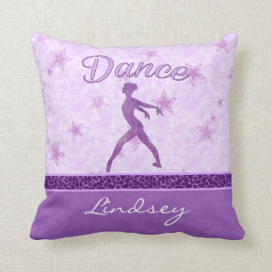 Coussin Danseur de pose pourpre avec une rayure