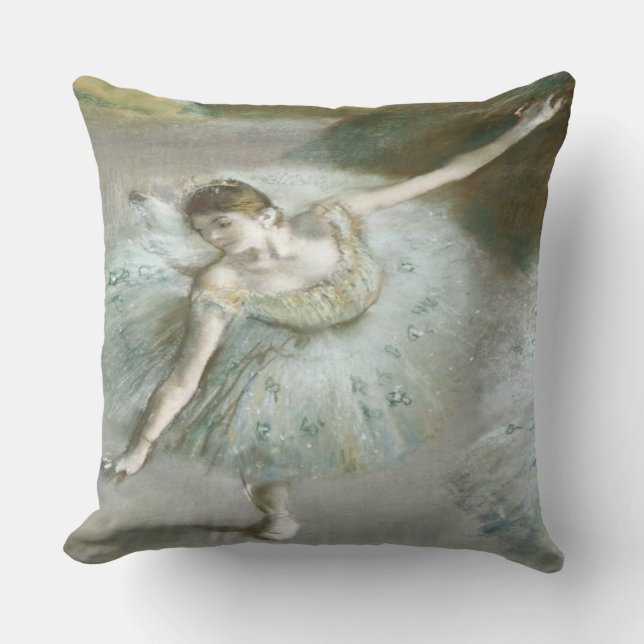 Coussin Danseur en vert par Edgar Degas (Recto)