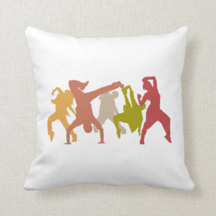 Coussin Danseurs colorés de hip hop