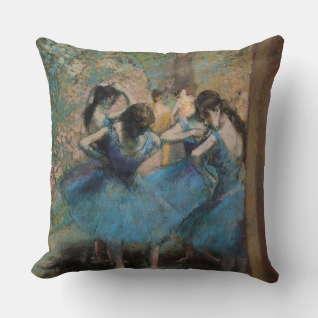 Coussin Danseurs d'Edgar Degas | dans le bleu, 1890 (Recto)