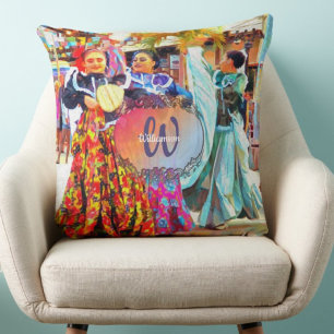 Coussin Danseurs du Festival mexicain de Ceviche 2549