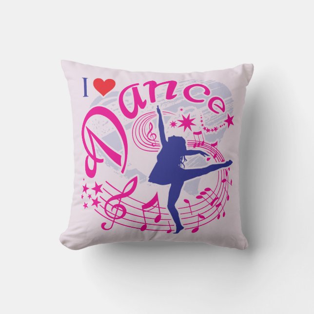 Coussin Danseurs, J'Aime La Danse, La Danse (Recto)