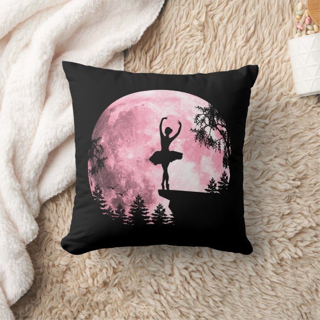 Coussin Danseuse de ballet rose Ballerine de pleine lune F (Couverture)