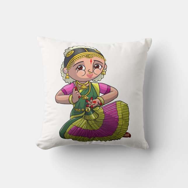 Coussin Danseuse de Bharatanatyam (Recto)