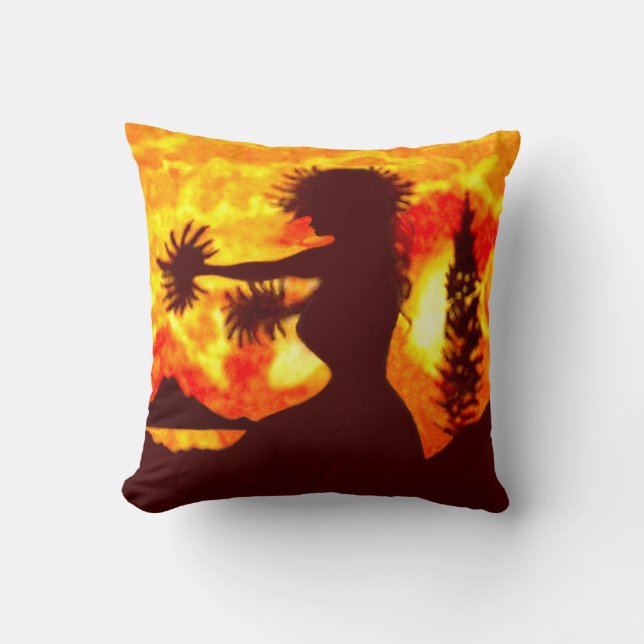 Coussin Danseuse de hula  (Recto)