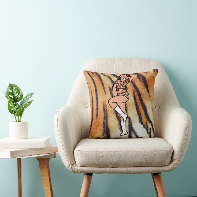 Coussin Danseuse de tigre rouge B (Chaise)