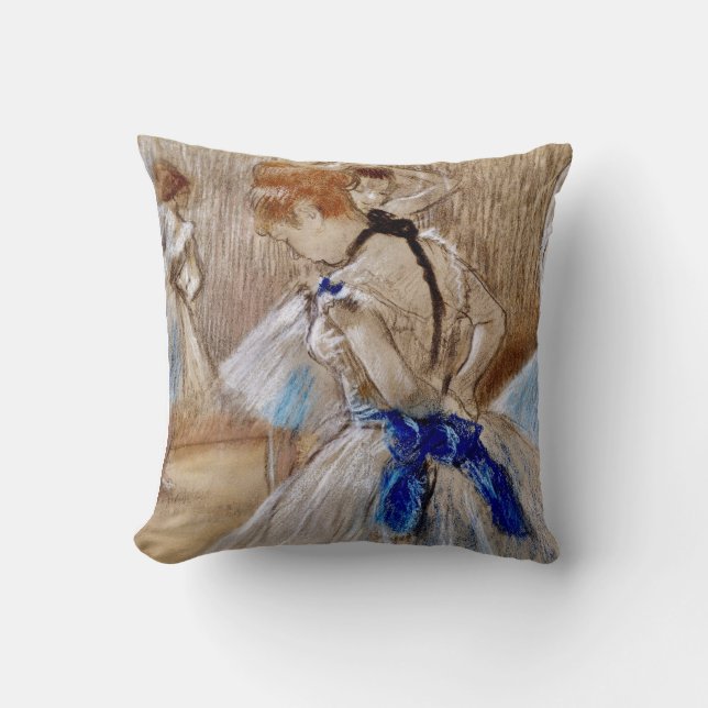 Coussin Danseuse Degas Avec Ruban Bleu (Recto)